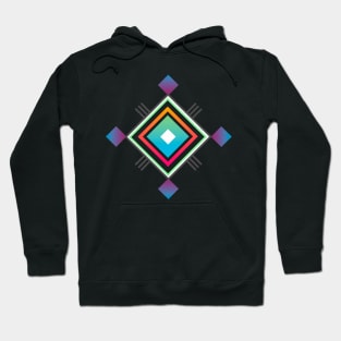 Abstract indigenous geometric symbol Hoodie